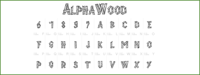 Alpha Wood - Chunky & 3d Free Font